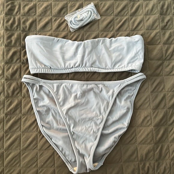 NWOT Banana Republic Swimwear in Grey with Beige/Nude Lining - 2 Piece Bikini - Picture 1 of 10
